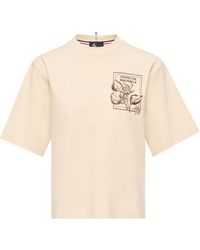 Moncler - Moncler Flower Print Cotton Blend T-Shirt - Lyst