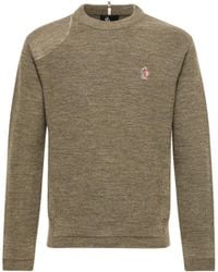Moncler - Moncler Logo Wool Jumper - Lyst