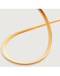 Monica Vinader Doina Snake Chain Necklace 46cm/18" - Brown