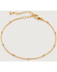 Monica Vinader Fine Beaded Chain Bracelet - Metallic