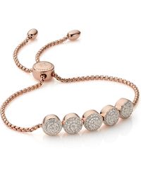 Monica Vinader Fiji Button Friendship Chain Bracelet - Multicolour