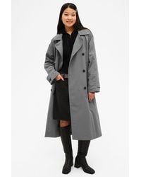 Monki - Double-breasted Mid Length Trench Coat - Lyst