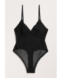 Monki - Mesh And Lace Body - Lyst