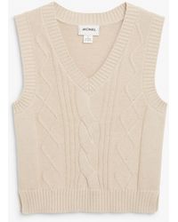cable knit vest monki