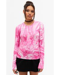 Monki - Long Sleeve Trompe L'oeil Top - Lyst