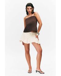 Monki - Drawstring Poplin Strap Top - Lyst