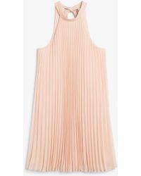 Monki Plissé Party Dress - Orange