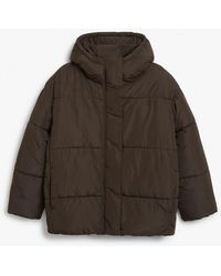 Monki - Oversized Puffer Jacket With Hood - Lyst