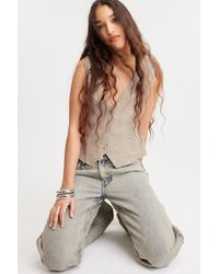 Monki - Buttoned Linen Blend Vest - Lyst