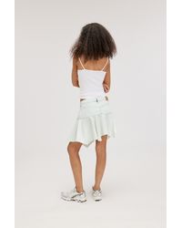 Monki - Asymmetric Denim Mini Skirt - Lyst