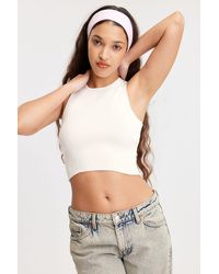 Monki - Fitted Rib-knitted Tank Top - Lyst