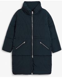 Monki High-neck Puffer Coat - Blue