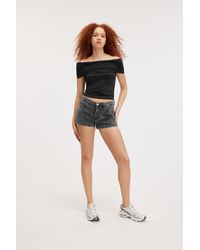Monki - Fitted Sleeveless Off-shoulder Top - Lyst