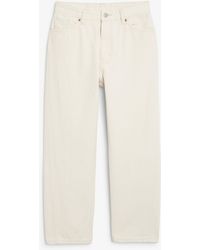 Monki Twisted Seam Jeans - White