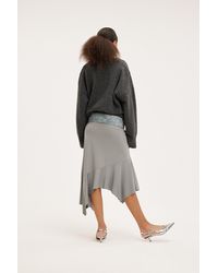 Monki - Asymmetric Midi Skirt - Lyst