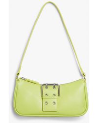 Monki - Faux Leather Hand Bag With Buckle - Lyst