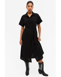 Monki - Long Belted Shirt Dress - Lyst