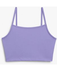 Monki - Cropped Active Singlet - Lyst