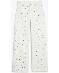 Monki Denim Yoko Off-white Jeans | Lyst 