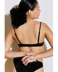 Monki - Black V-neck Wire-free Bikini Bra - Lyst