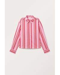 Monki - Short Regular Fit Striped Shirt - Lyst
