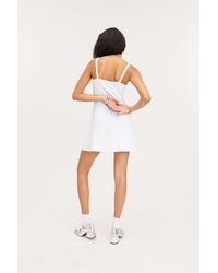 Monki - Ribbed Cotton Mini Dress - Lyst