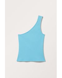 Monki - One-shoulder Fitted Tank Top - Lyst