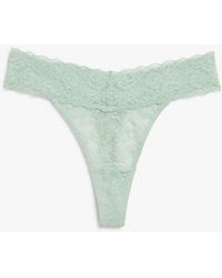 Monki - Low Waist Lace Thong - Lyst