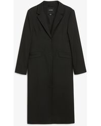 Monki Langer Blazermantel - Schwarz