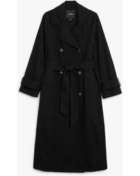 Monki Classic Trench Coat - Black