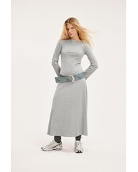 Monki - Soft Long Sleeve Maxi Dress - Lyst