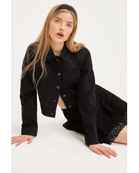 Monki - Cropped Twill Jacket - Lyst