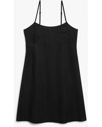 Monki - Black Short Sleeveless Dress - Lyst