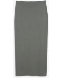 Monki - Grey Jersey Pencil Skirt - Lyst