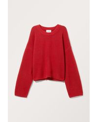 Monki - Oversize-Strickpullover Mit Langen Ärmeln - Lyst