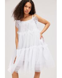 Monki - Puffy Babydoll Dress - Lyst