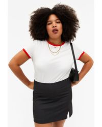 Monki - T-shirt With Contrast Trim - Lyst