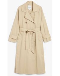 Monki Classic Trench Coat - Natural