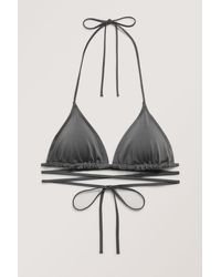 Monki - Padded Triangle Bikini Top - Lyst