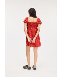 Monki - Puffy Short Sleeve Mini Dress - Lyst