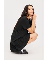 Monki - Mini Short Sleeve Cotton Dress - Lyst