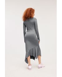 Monki - Long Sleeved Asymmetric Dress - Lyst