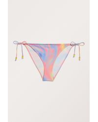 Monki - Rainbow Tie Dye Low Waist Bikini Tanga Briefs - Lyst