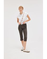 Monki - Slitted Capri Trousers - Lyst