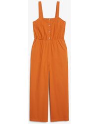 Damen-Lange Jumpsuits und Overalls – Orange | Lyst DE