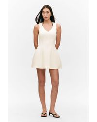 Monki - V-Neck Fit-And-Flare Tank Dress - Lyst