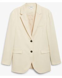 Monki Single-breasted Blazer - Natural
