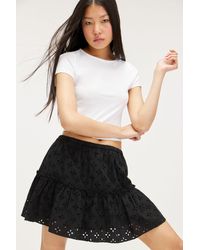 Monki - Short Ruffled Skirt - Lyst