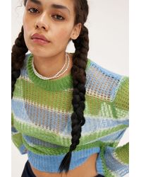 Monki - Oversized Sheer Knitted Sweater - Lyst