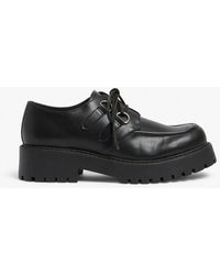 Monki - Faux Leather Lace-up Loafers - Lyst